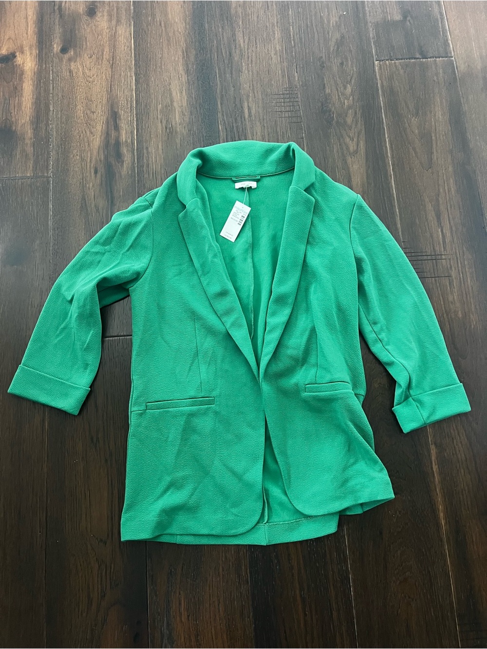 Green Open-Front Women's Blazer Jacket
